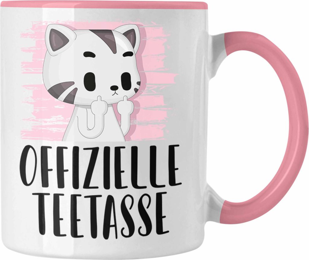 Trendation - Offizielle Teetasse Lustige Tasse für Tee Geschenk Teetrinker (Rosa)