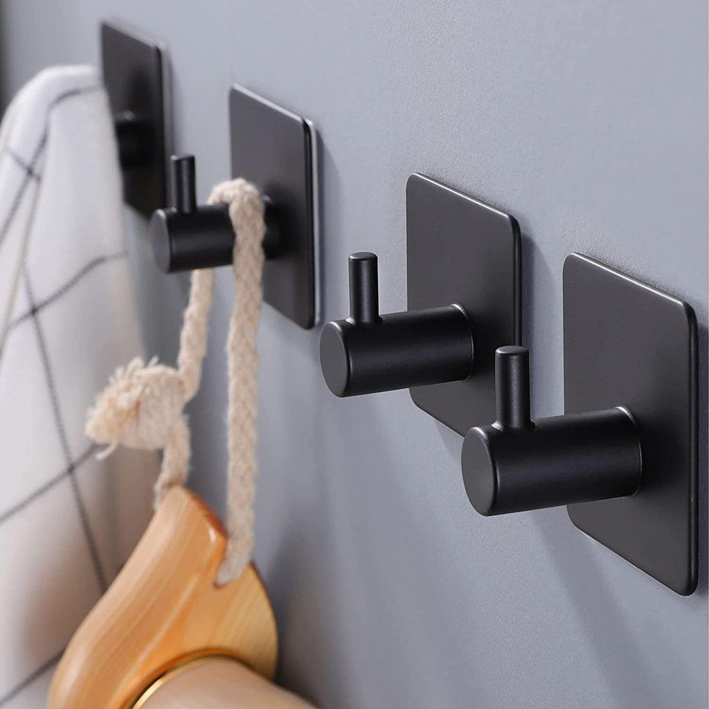 Handtuchhaken, ohne Bohren, 10er Set, selbstklebende Haken, Hochwertige selbstklebende Haken, extra stark, für Bad und Küche