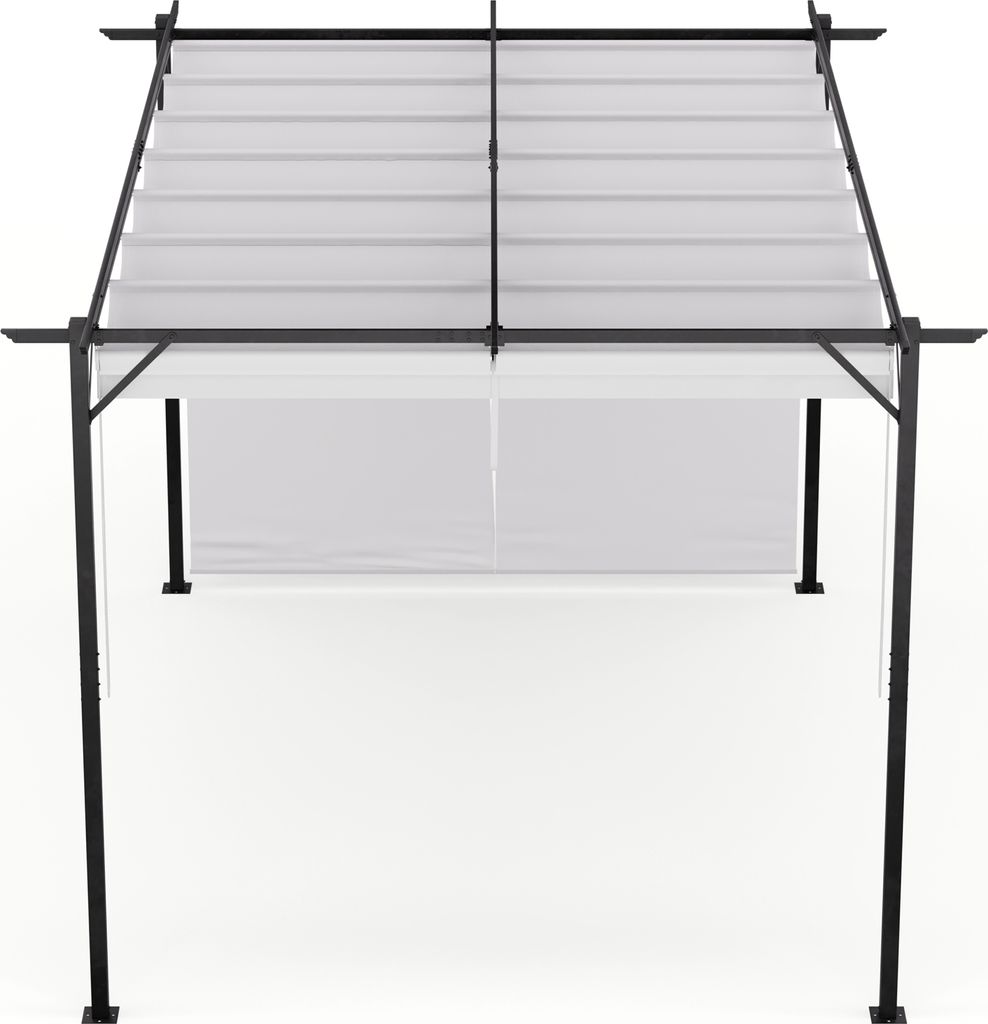 Blumfeldt Pantheon Robuster Gartenpavillon 3x4 m, wasserdichtes Polyesterdach mit PA-Beschichtung, Jalousien, stabiles pulverbeschichtetes Stahlges...