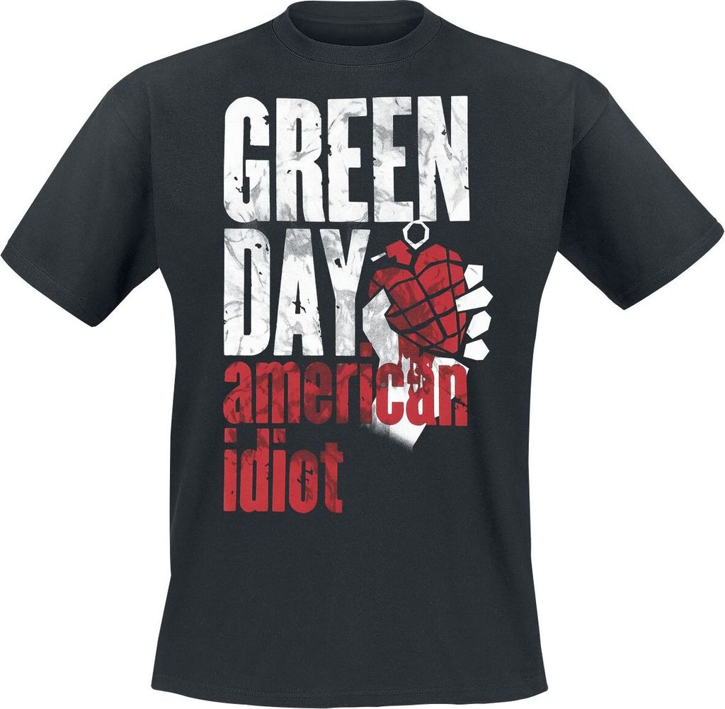 Green Day T-Shirt Herren Smoke Screen schwarz Band-Merch, Produktbild 