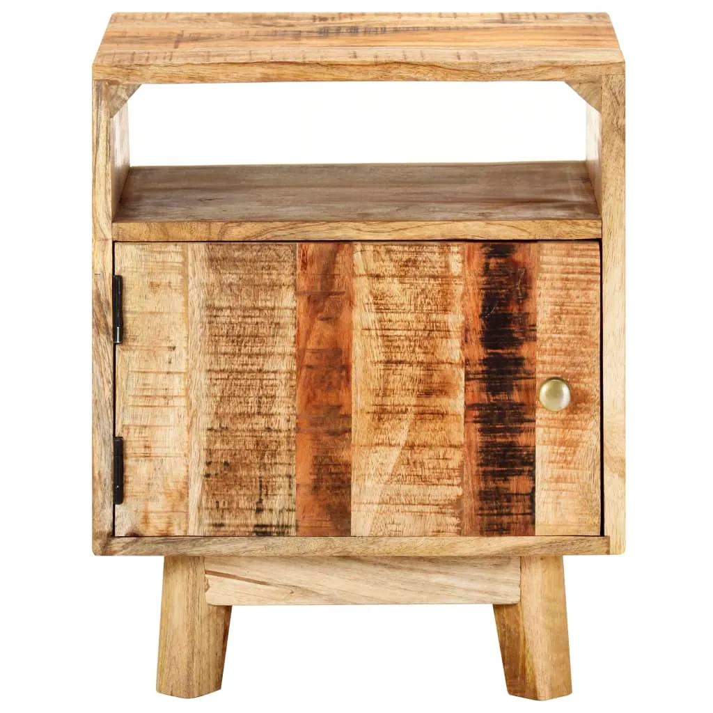 Comodino Etnico Legno Mango Grezzo 40x30x50 | Mobile Notte Artigianale