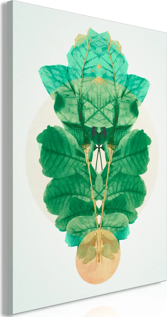 Stampa su Tela Zecca d'Egitto 80x120 - Quadro Verticale Foglie Verdi