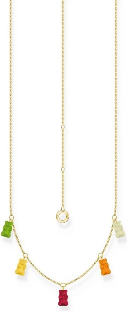 Collier Thomas Sabo KE2205-413-7-L45V Argent 925 Goldbär Multicolore