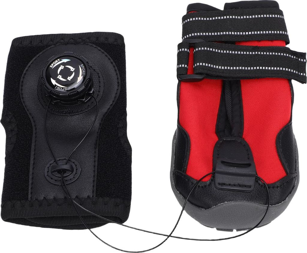 Hundefußstütze, atmungsaktiv, integriert, abriebfest, rutschfeste Sohle, Stiefelschutz für den Außenbereich, M