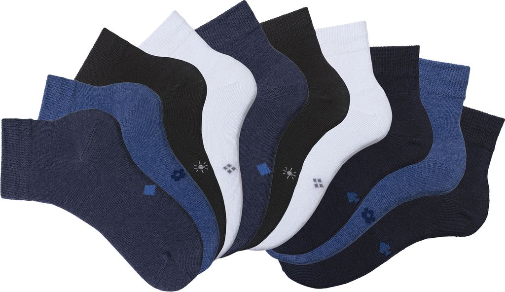 H.I.S. Kurzsocken 10 -teilig 2x schwarz, 2x blau, 2x blau Produktbild 