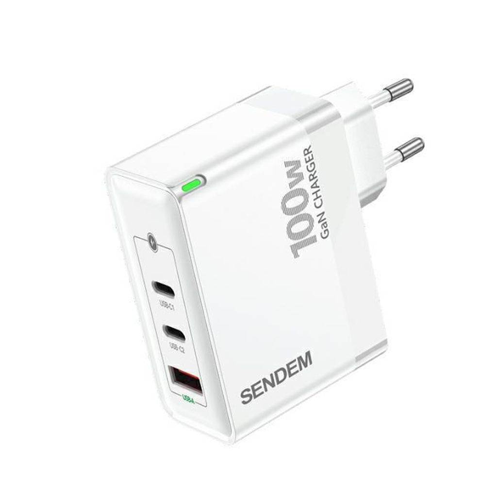 Schnellladegerät 100W Netzladegerät 2xUSB-C+USB-A QC3.0+PD Produktbild 