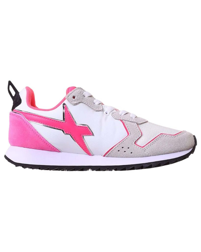 Schuhe W6yz 2013563 Frau Leder Und Stoff Weiß/Fuchsia