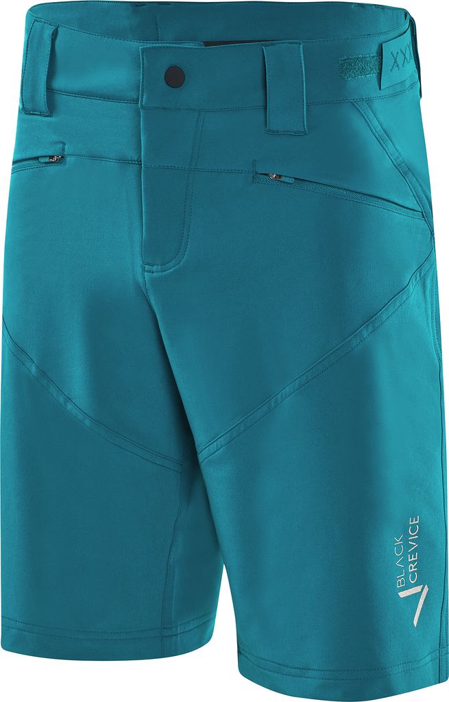 BLACK CREVICE - Herren MTB-Farhrradhose inkl. Innenshort mit Sitzpolster | Farbe: Petrol | Größe XXL