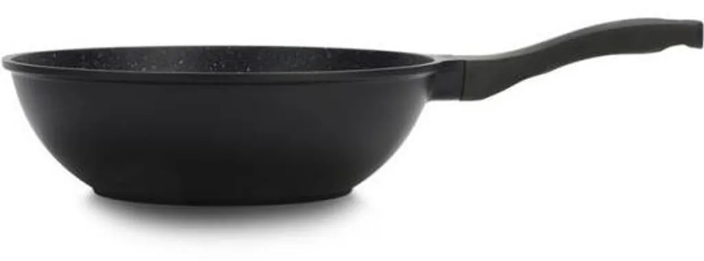 Wenco Padella Wok 28 Cm Antiaderente, Adatta A Induzione, In Alluminio Con Manico Ergonomico In Legno, Senza PFOA, Lavabile In Lavastoviglie