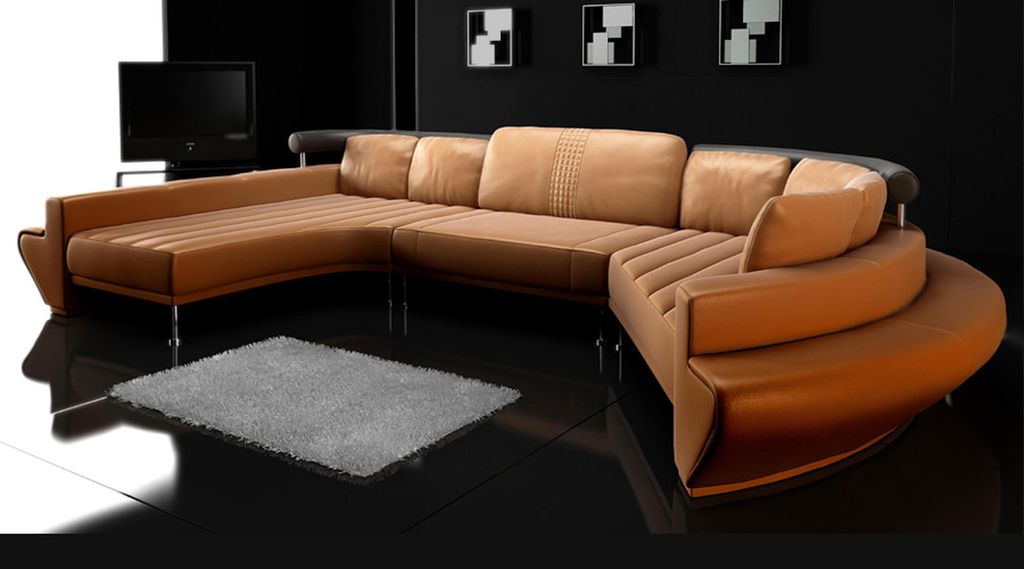 Runde Couch Sofa Polster Rundsofas Wohnlandschaft Ecksofa Eckgarnitur Sofas Neu