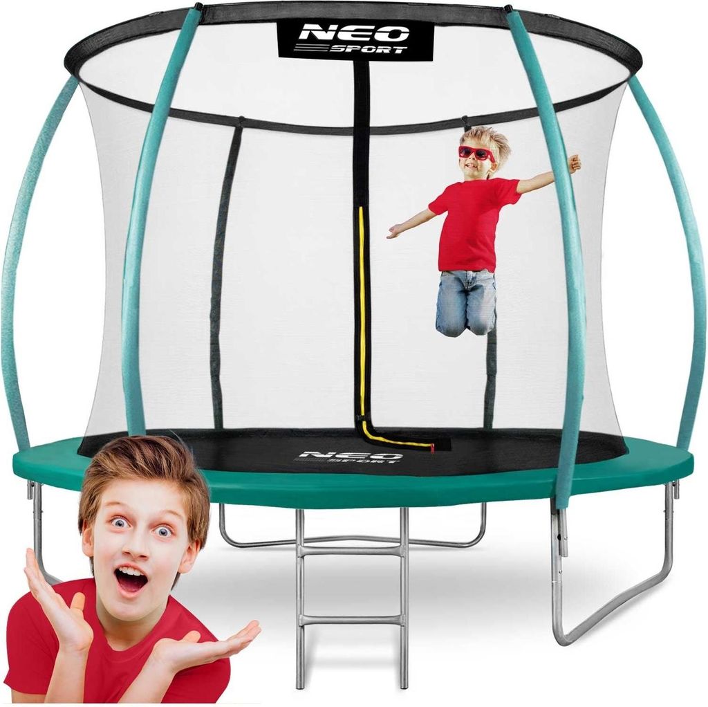 Profiliertes Trampolin für den Garten 10ft/312cm mit internem Sicherheitsnetz Neo-Sport
