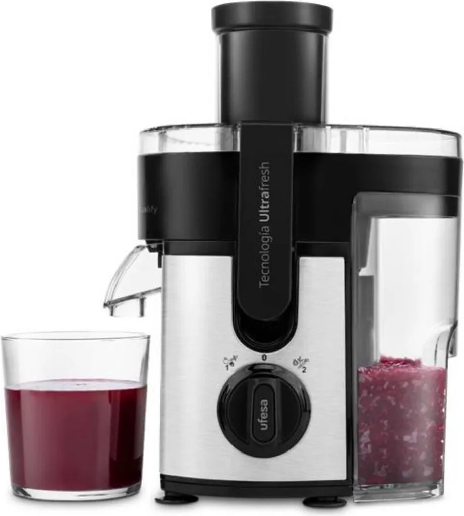Centrifugeuse UFESA 71106119 Noir Acier 1000W 600ml pour Jus Frais