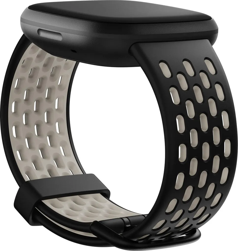 Cinturino Fitbit Versa 3 Sense Sport Bianco Nero | FB174SBBKWTL Originale