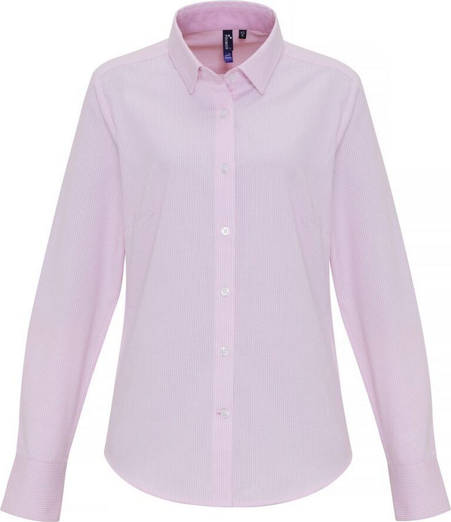 Premier - Bluse für Damen RW6593 (2XL) (Pink/Weiß)