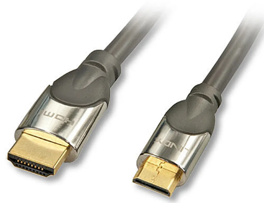 Câble Mini HDMI vers HDMI 0,5m High Speed CROMO Lindy 41435 Haute Qualité