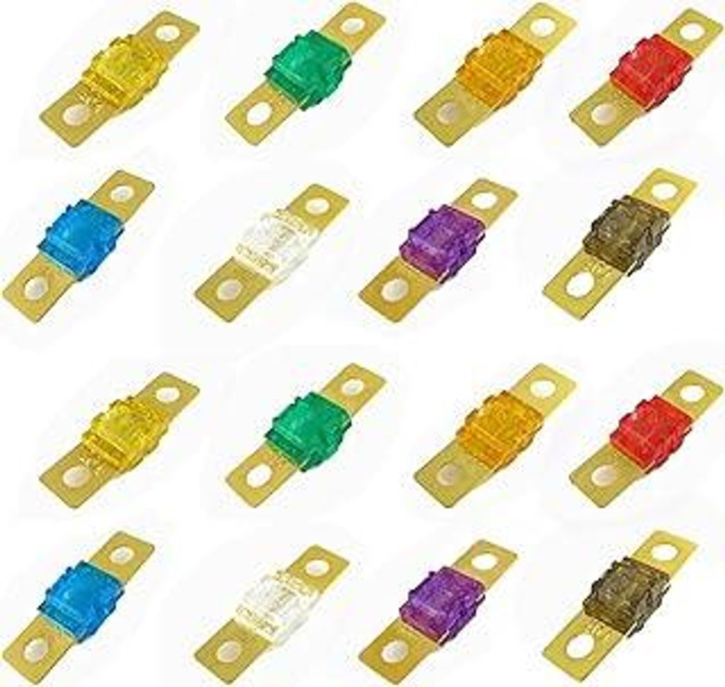 Katyjun 16 Stück Midi Sicherung, Autosicherungen Set Gemischt, Auto Sicherungen Schraubsicherung 32V 20/30/40/50/60//80/100/120 Ampere Sicherungen...