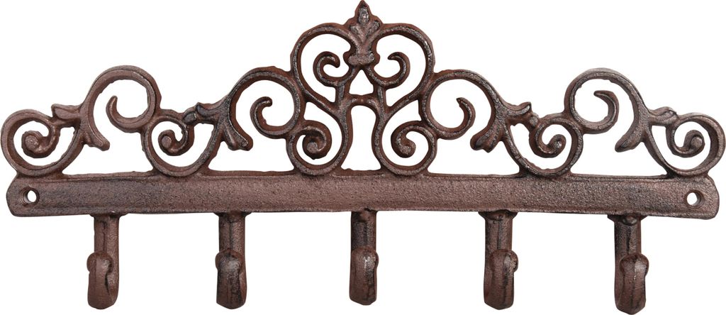 Hakenleiste Gusseisen 5 Haken Wandhaken Vintage Garderobe Produktbild 