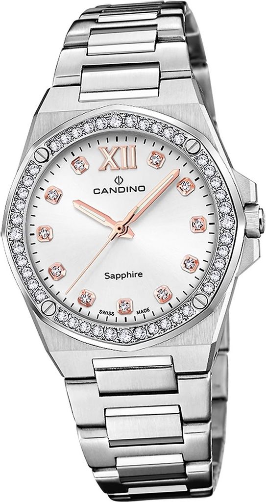 Candino Edelstahl Damen Uhr Analog Elegant Armbanduhr silber Elegance D2UC4751/1