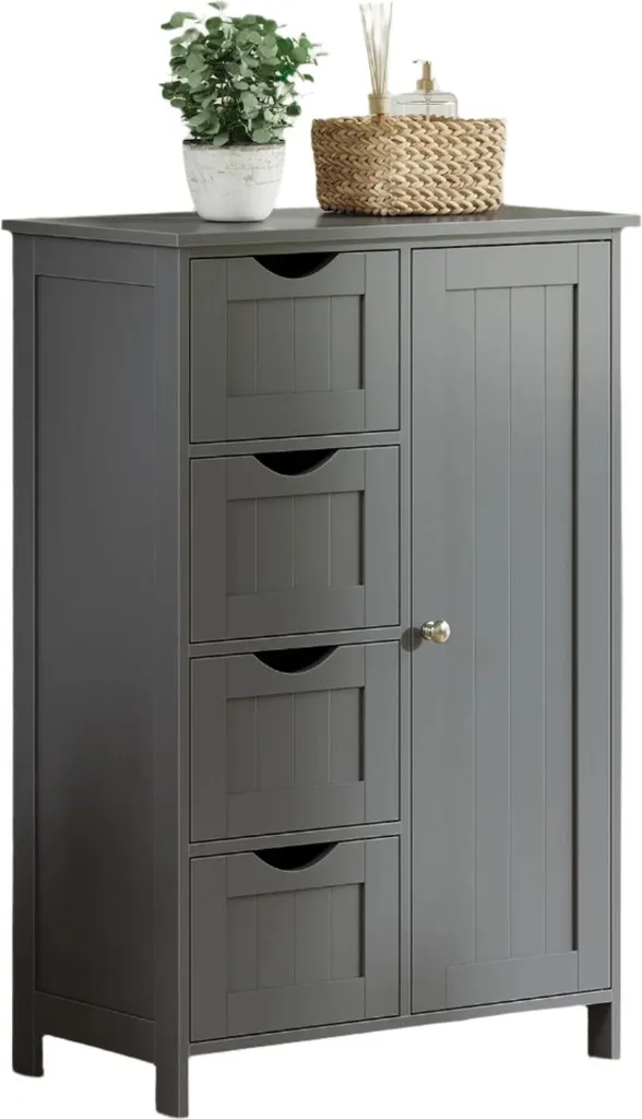 Petit meuble de rangement salle de bain - Commode étroite gain de place