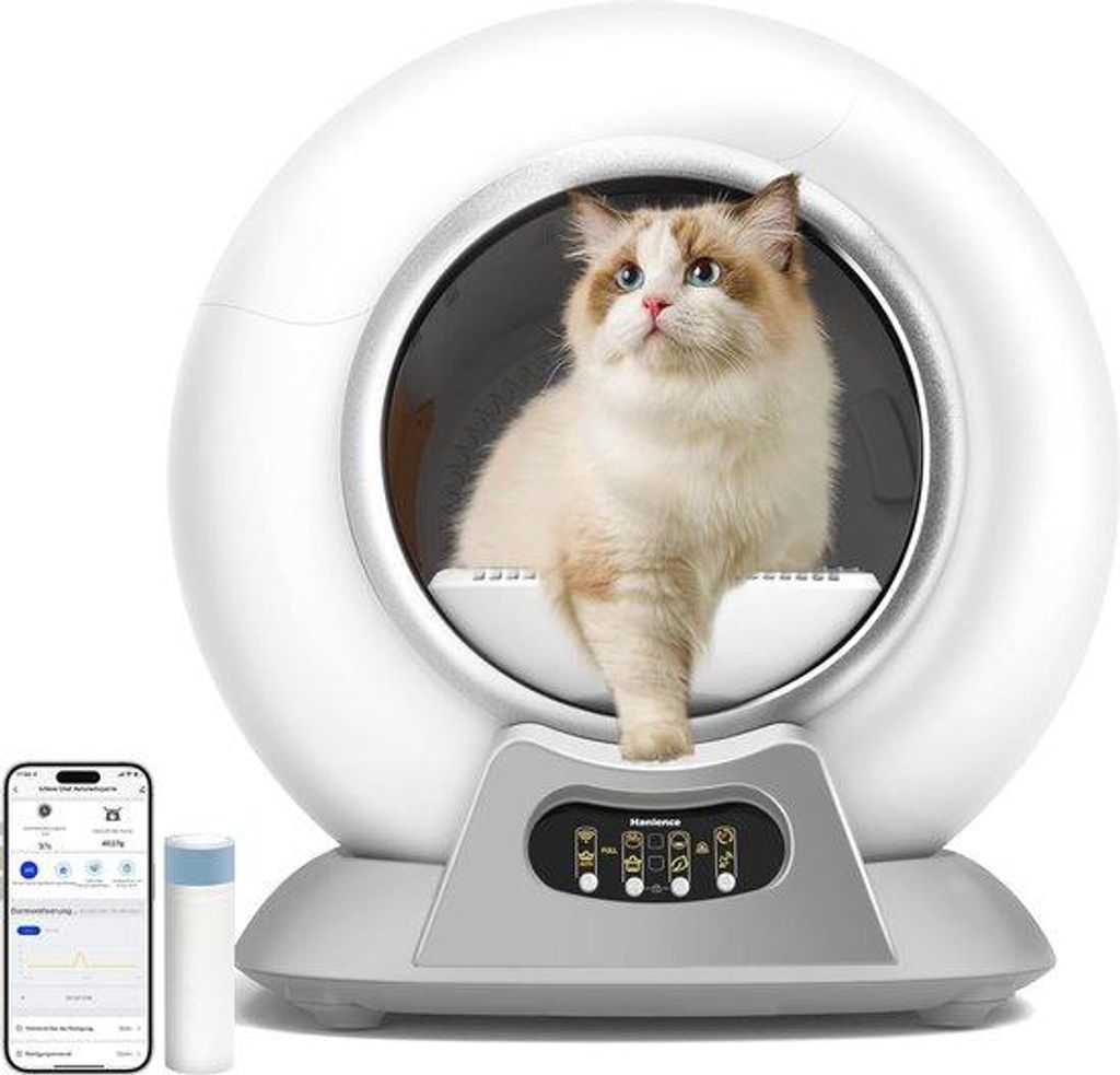 Selbstreinigende Katzenklos mit App-Bedienung und sicheren Alarm - Ideal für mehrere Katzen