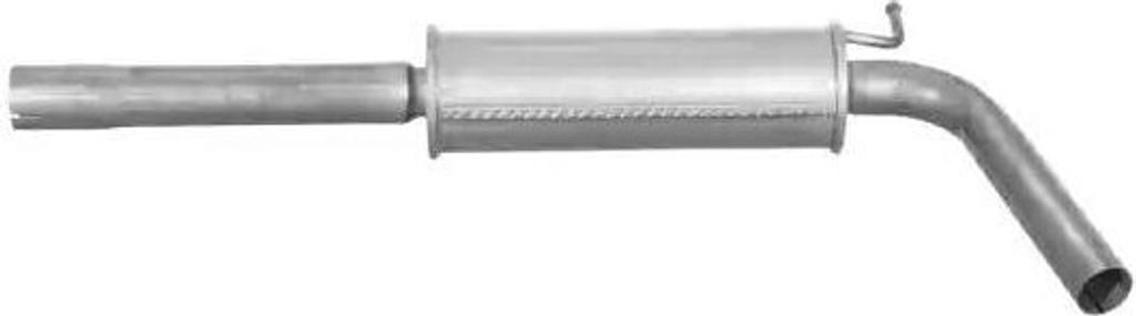 VEGAZ SES-128 Mittelschalldämpfer Schalldämpfer für VW Polo Schrägheck (6R1, 6C1) für SKODA FABIA (NJ3) FABIA Kombi (NJ5) für SEAT Ibiza IV S...