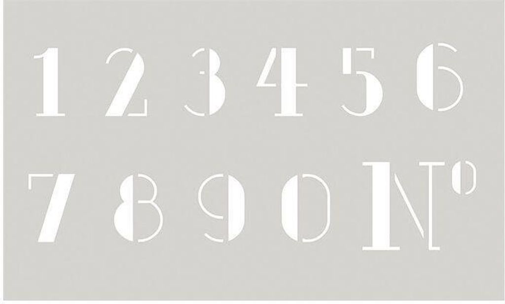 Schablone 12 x 20 cm - Zahlen Nr. 3