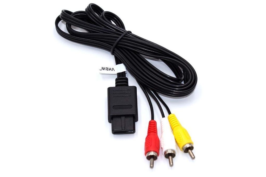 vhbw Audio Video Composite Kabel kompatibel mit Nintendo GameCube, 64, SFC (SNES), NGC, N64 Spielekonsole - AV-Kabel, 150 cm