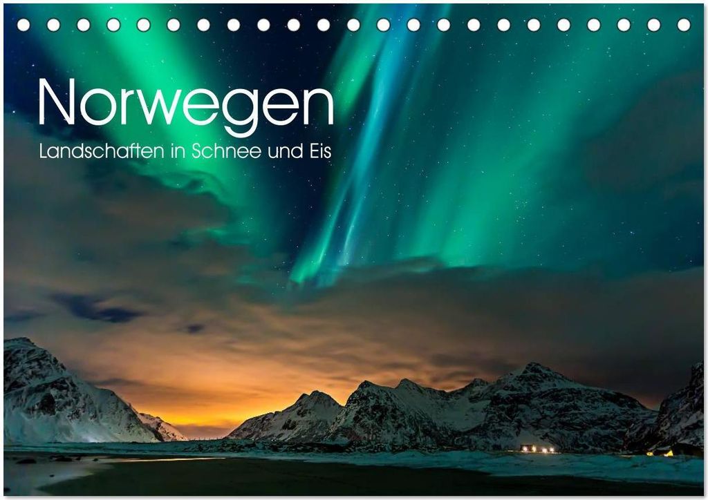 Norwegen, Landschaften in Schnee und Eis (Tischkalender 2026 DIN A5 quer), CALVENDO Monatskalender