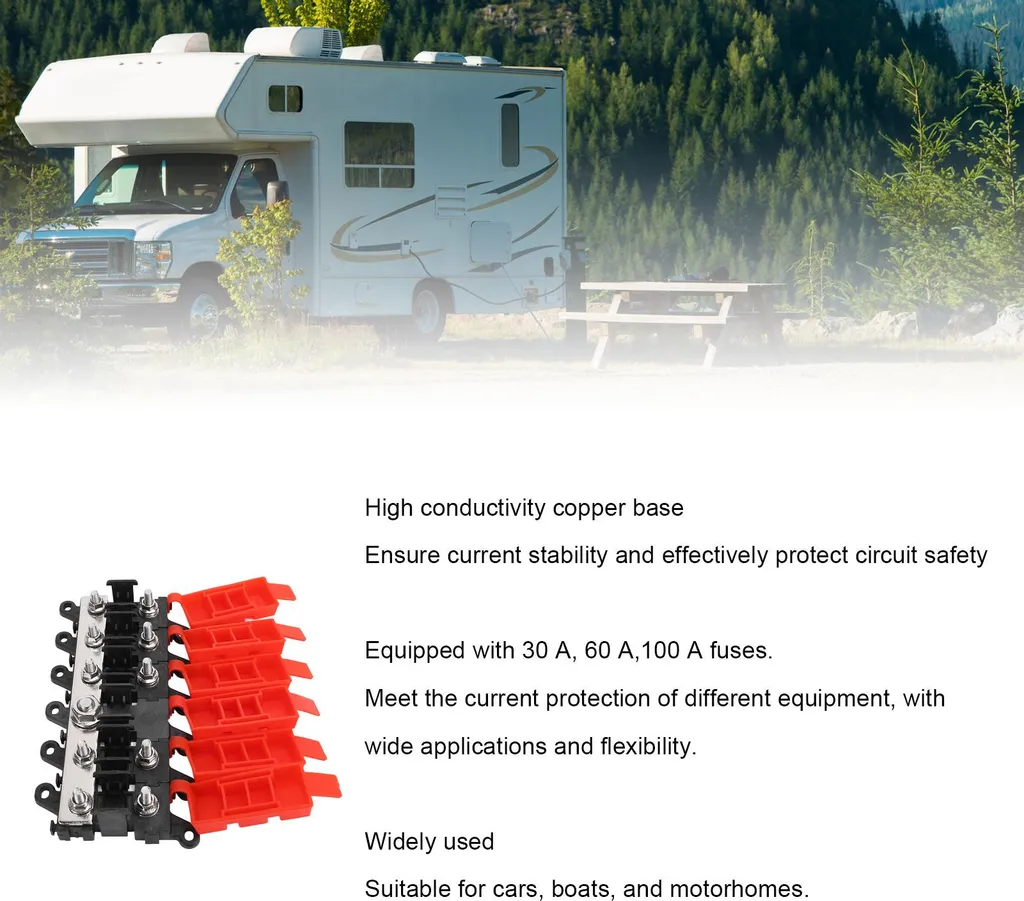 Offerta Set 5 Portafusibili a Vite 30-100A - Alta Qualità per Auto - 2
