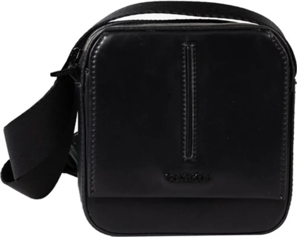 Petit sac à main urbain Calvin Klein Median Cube noir pour homme et femme