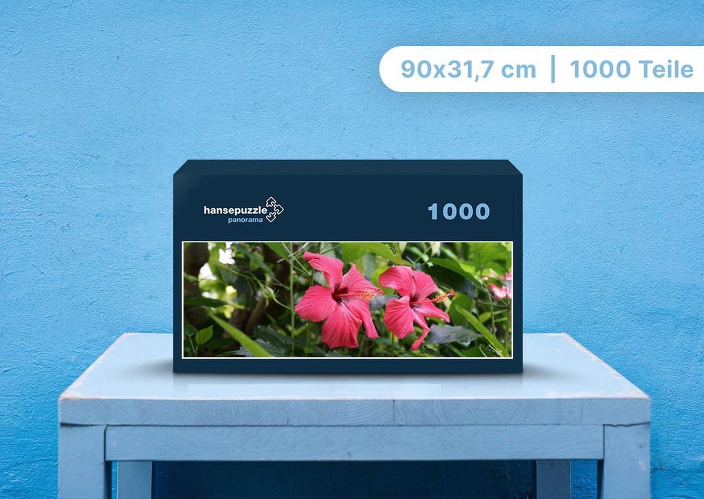 hansepuzzle 98718 - Malve Puzzle, 1050 Teile, Natur, 60,0 x 46,0cm mit hochwertiger Aufbewahrung, Kartonbox und wiederverschließbarem Beutel