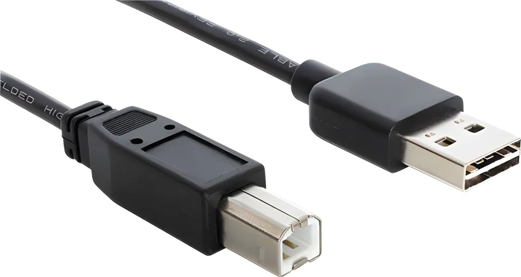 DELOCK Easy Cavo USB A -> B St/St 1,00m nero
