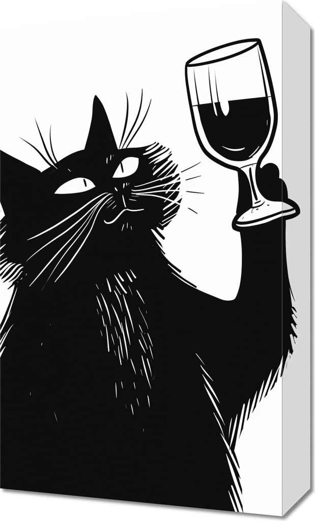 Bild 30x50cm Katzen Virtuose