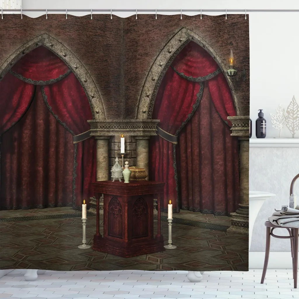 Tenda Da Doccia LGhtyro Halloween Con Teschio, Corvo E Ragnatela, 152x180 Cm, Con 12 Ganci, Stile Gotico E Vintage - 3