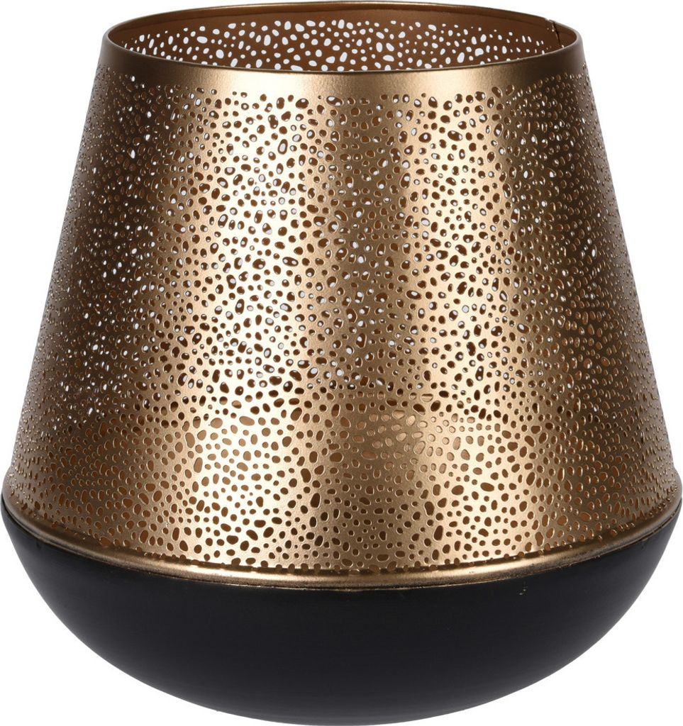 Metall Leuchter Laterne Laterne Gold Laterne Ø 24 cm