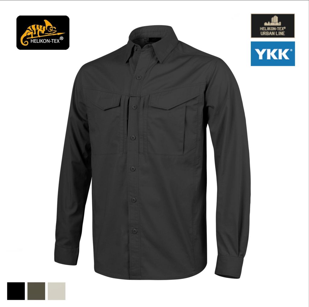 Helikon-Tex DEFENDER Mk2 Langarm – PolyBaumwolle Ripstop – in mehreren Varianten erhältlich, Größe:XS, Farbe:Olive Green