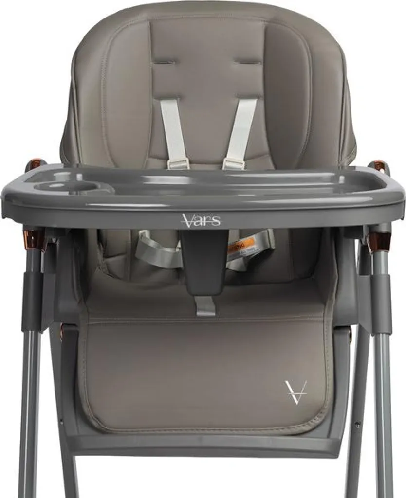 Chaise d'alimentation bébé Vars grise idéale pour diversification repas - 10