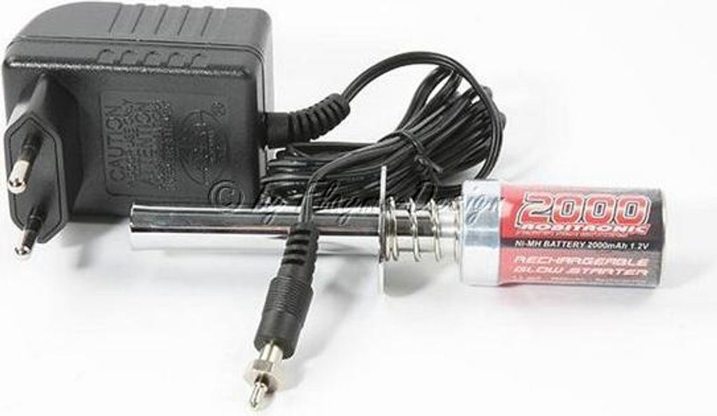 Robitronic Glühkerzenstarter 2000mAh mit Ladegerät Produktbild 