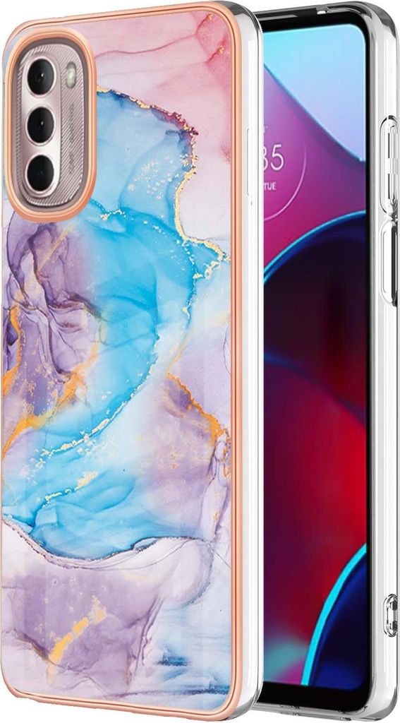 Moto G Stylus 2022 4G Hülle, Muster Handyhülle Anti-Shock Weich TPU Bumper Schutzhülle für Motorola Moto G Stylus 2022 4G Blau