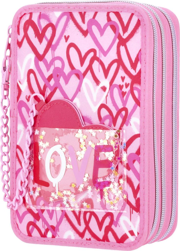 Depesche 3-Fach Federtasche TOPModel ONE LOVE pink Produktbild 8
