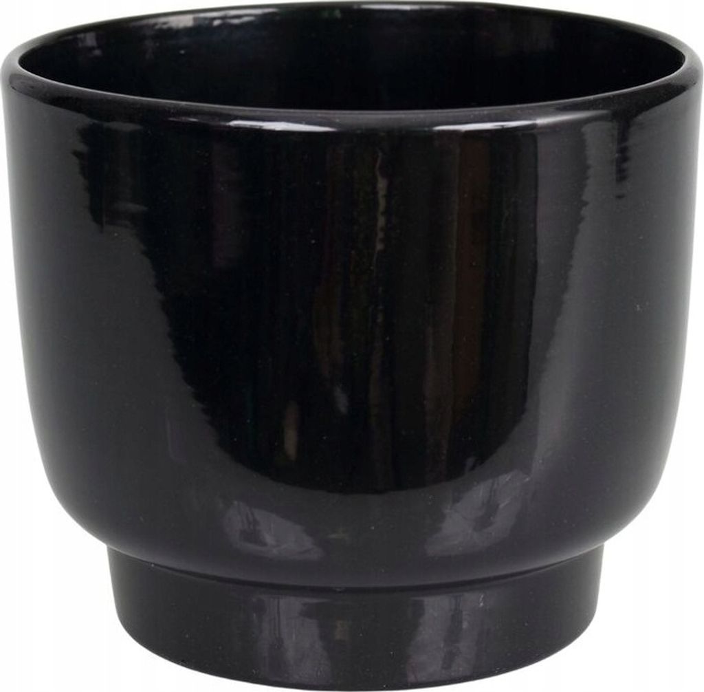 Keramischer Blumentopf Gehäuse schwarz 17 cm