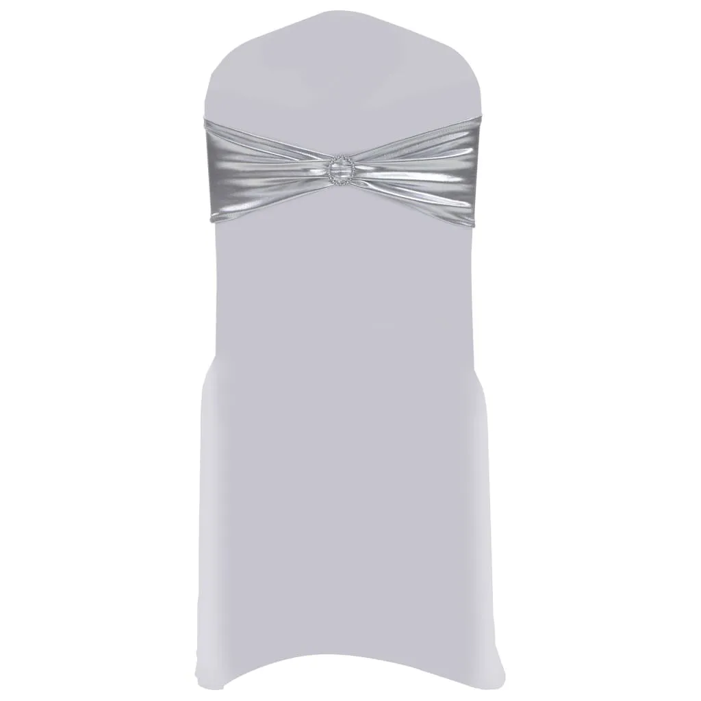 vidaXL 25 Fiocchi Argento con Diamante per Sedie - Stile Classico Eventi
