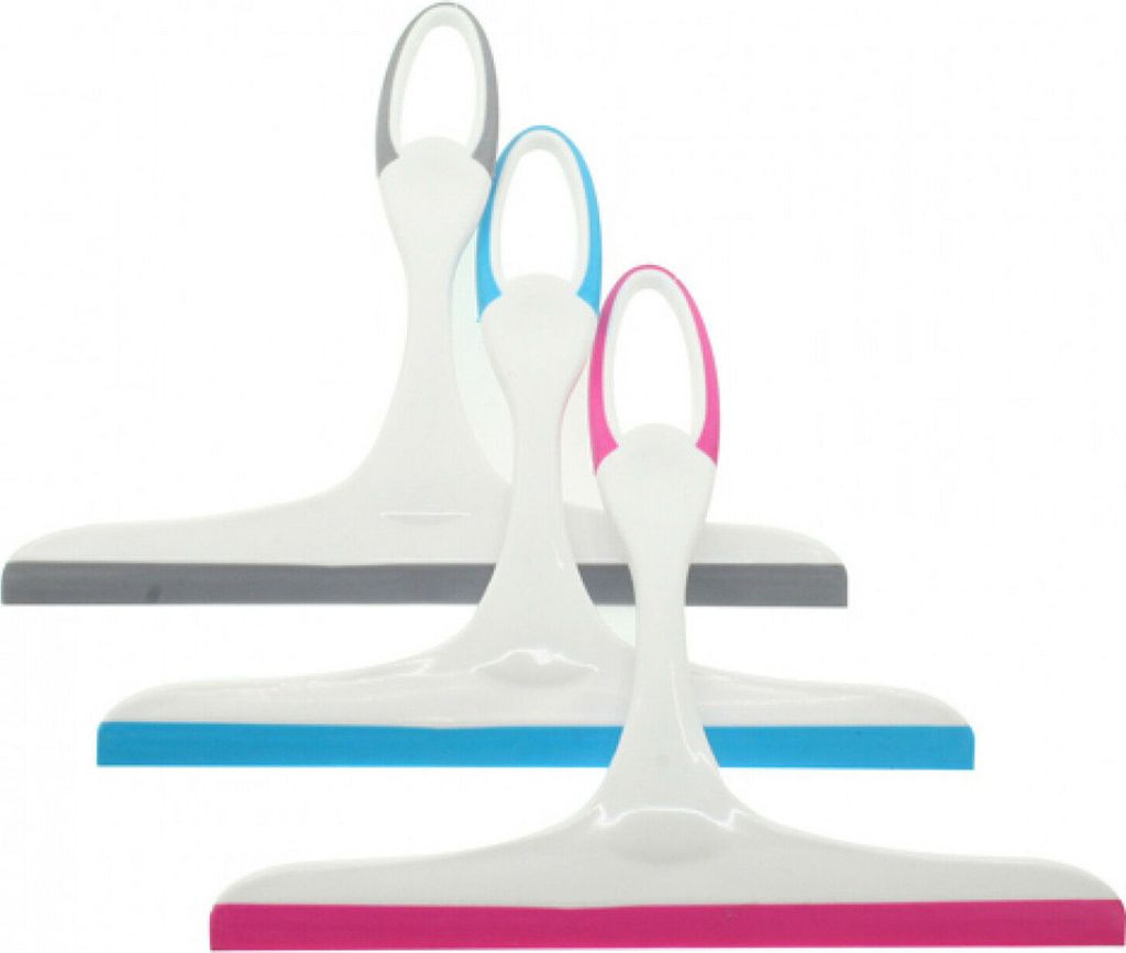 3x Scheibenabzieher 24,5cm Fensterabzieher Glasabzieher Duschabzieher Rot, Grau, Blau