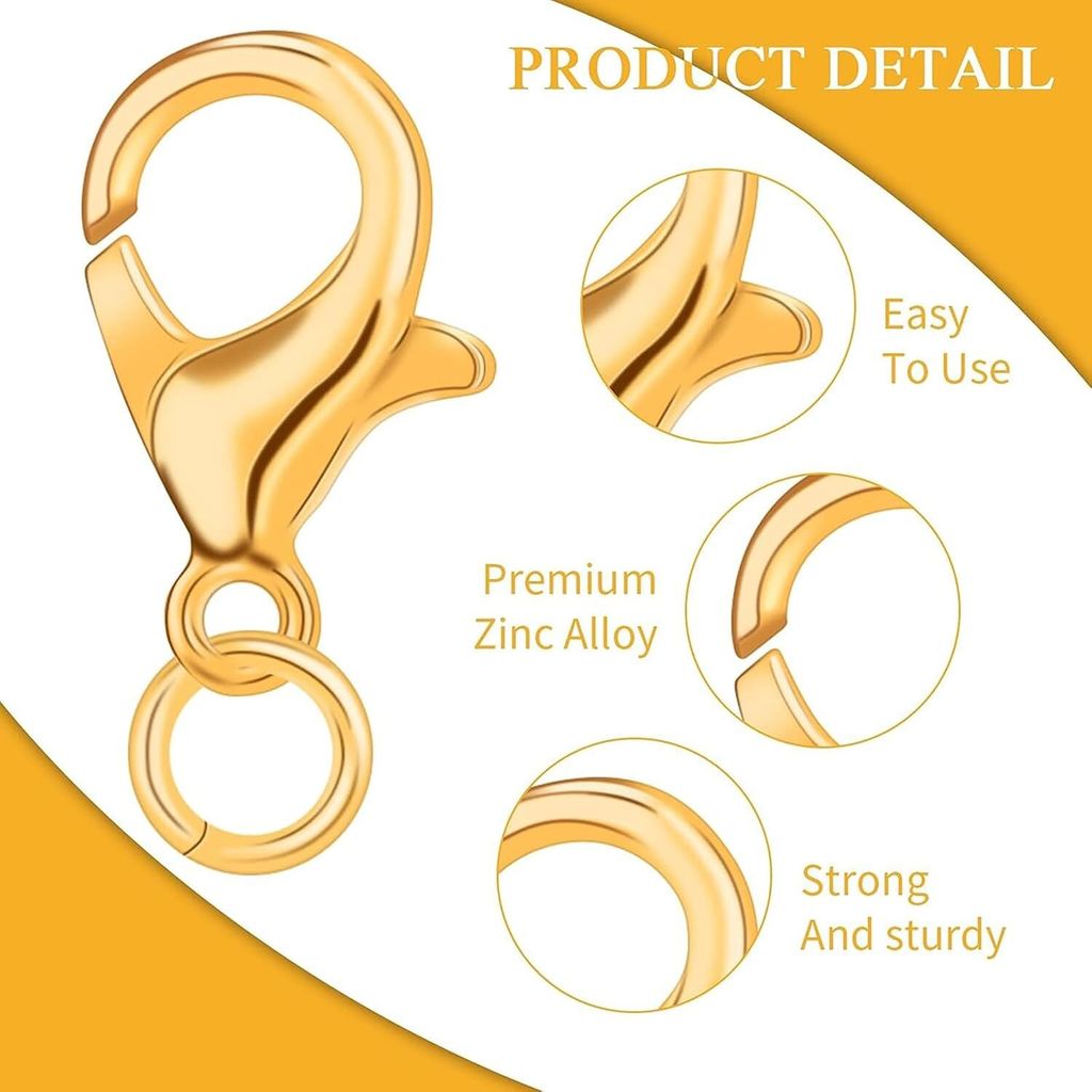 10 Stück Bronze Karabiner Verschlüsse - Oval Ring 2,5 Cm Durchmesser