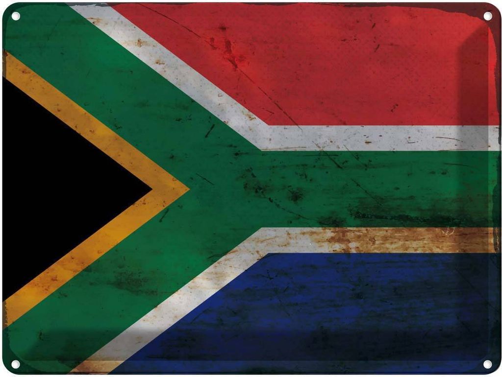 vianmo Blechschild 30x40 cm Südafrika South Africa Flagge Fahne Wappen