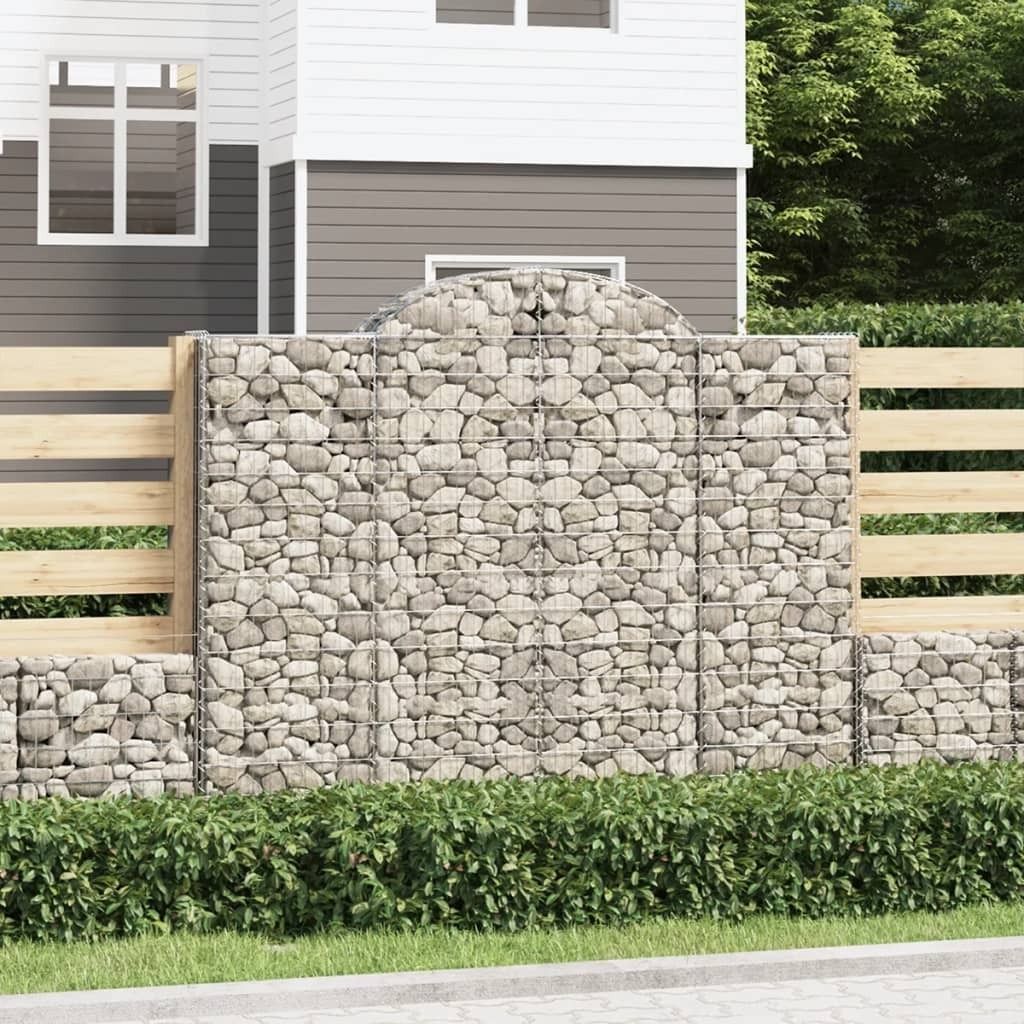 Maison Exclusive - Gabionen mit Hochbogen 30Stk. 200x50x160/180cm Verzinktes Eisen