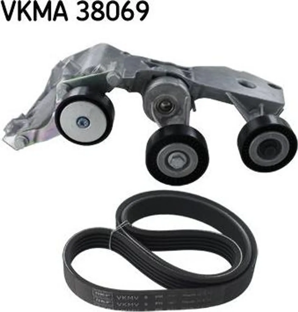 Kit Courroie Accessoires SKF VKMA 38069 pour Mercedes Classe A et Vaneo