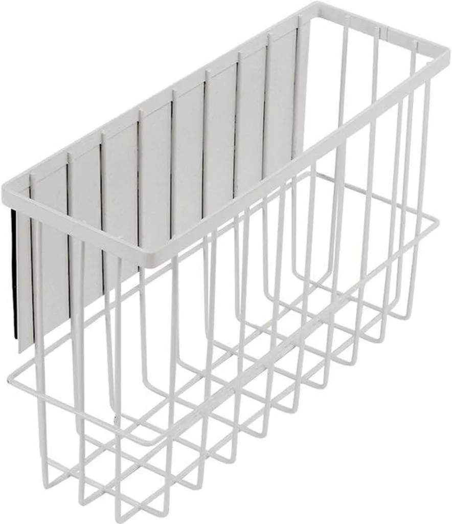 Séchoir magnétique en fil de fer blanc avec étagère panier à linge