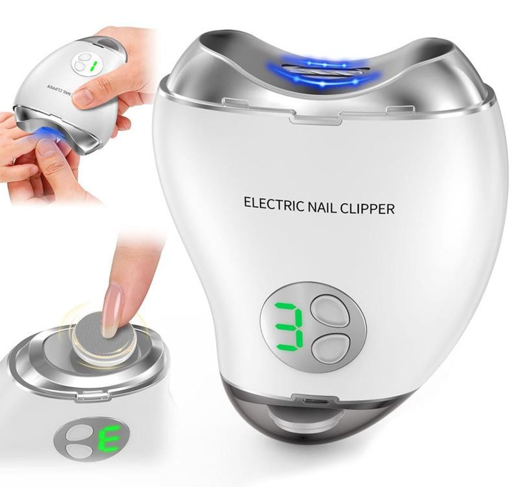 Elektrische Nagelpflege 2in1 Nagelschneider & Feilen Set, Produktbild 