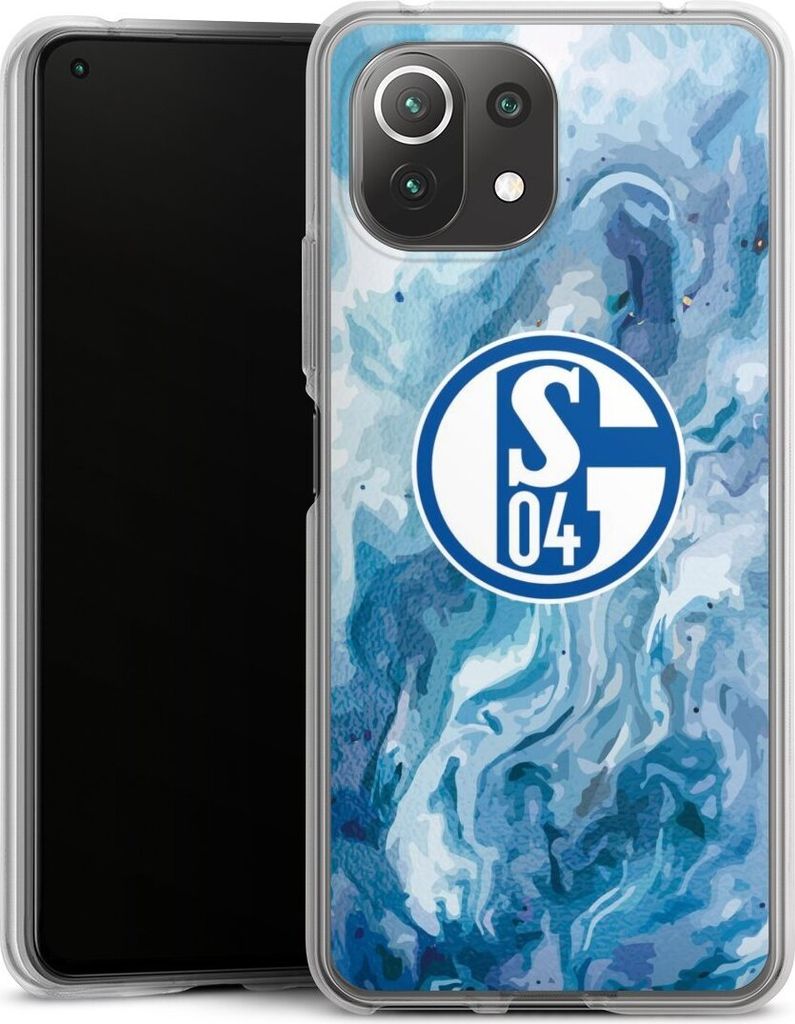 DeinDesign Handyhülle für Xiaomi Mi 11 Lite 5G Silikon Hülle Case Smartphone Schutzhülle FC Schalke 04 Fanartikel Logo